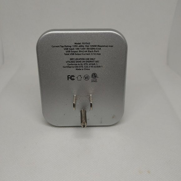 Dual usb & wall outlet charger 3.1 amp - Picture 2 of 4